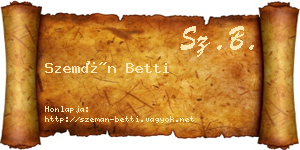 Szemán Betti névjegykártya
